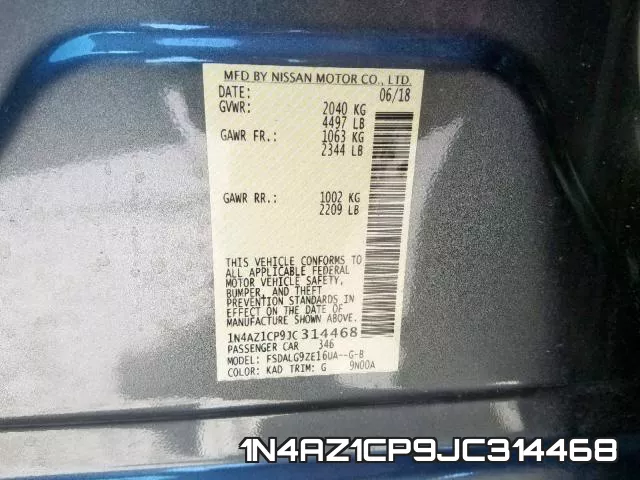 1N4AZ1CP9JC314468 фото 2
