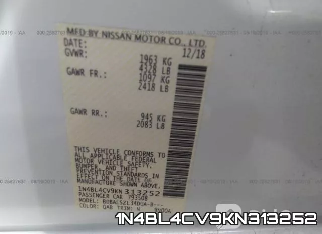1N4BL4CV9KN313252 фото 10