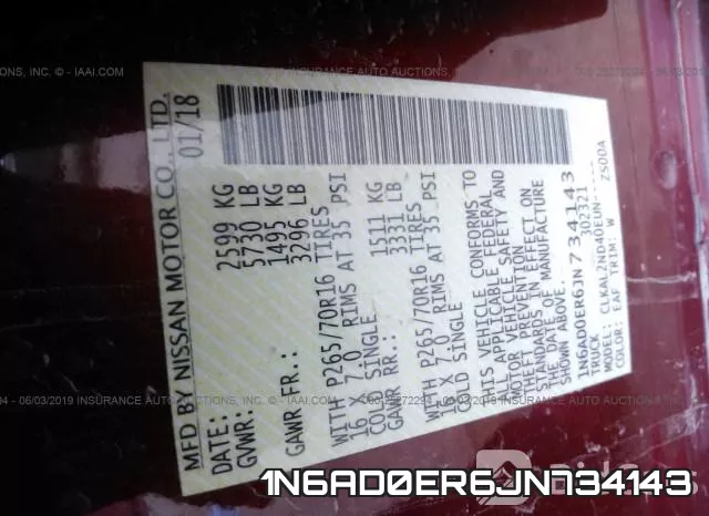 1N6AD0ER6JN734143 фото 10