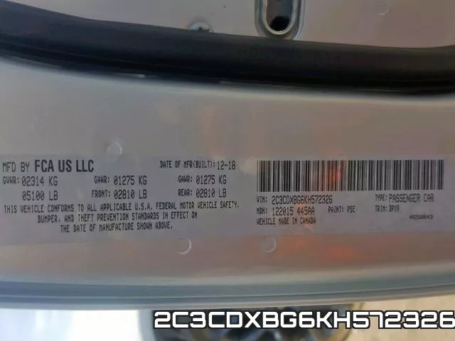 2C3CDXBG6KH572326 фото 2
