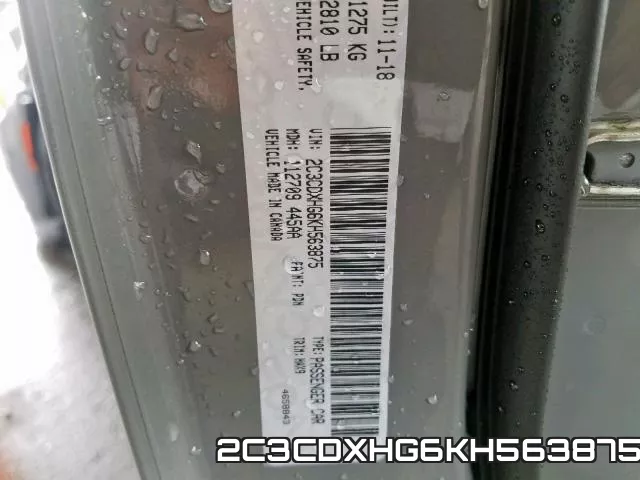 2C3CDXHG6KH563875 фото 2