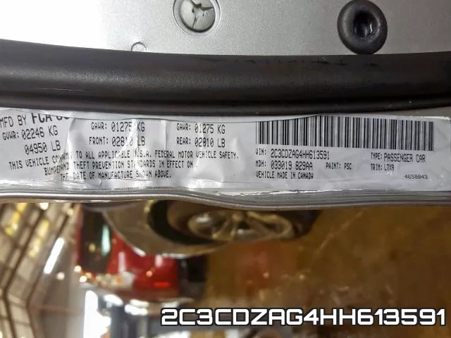 2C3CDZAG4HH613591 фото 2
