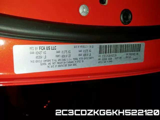 2C3CDZKG6KH522120 фото 2