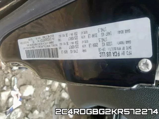 2C4RDGBG2KR572274 фото 2