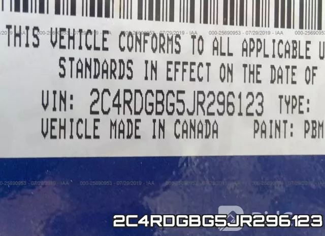 2C4RDGBG5JR296123 фото 10