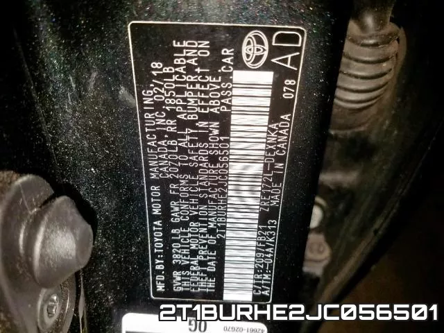 2T1BURHE2JC056501 фото 2