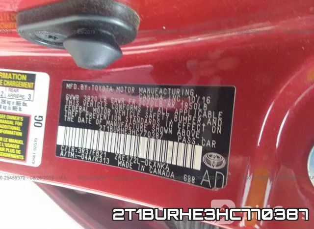 2T1BURHE3HC770387 фото 10