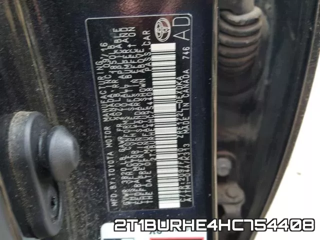 2T1BURHE4HC754408 фото 2