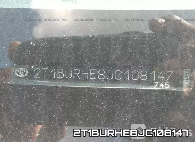 2T1BURHE8JC108147 фото 10