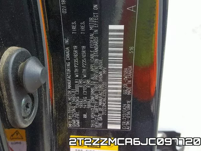 2T2ZZMCA6JC097720 фото 2