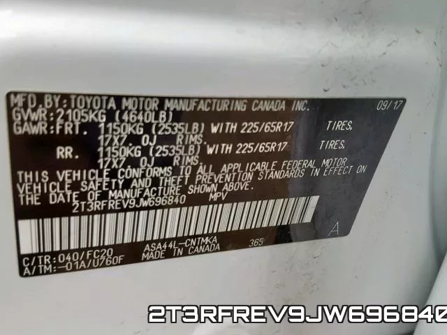 2T3RFREV9JW696840 фото 2