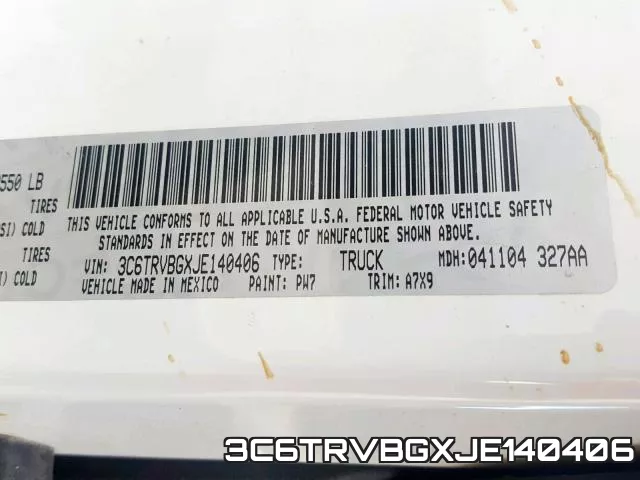 3C6TRVBGXJE140406 фото 2