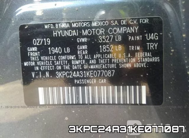 3KPC24A31KE077087 фото 10