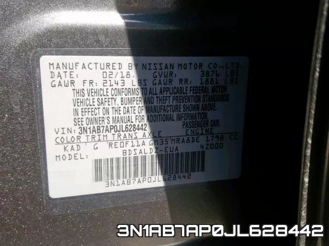 3N1AB7AP0JL628442 фото 2
