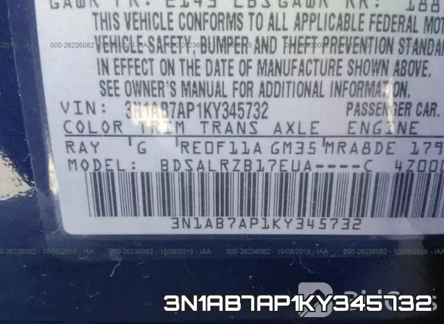 3N1AB7AP1KY345732 фото 10