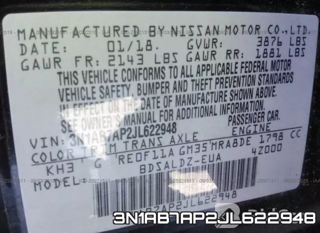 3N1AB7AP2JL622948 фото 10