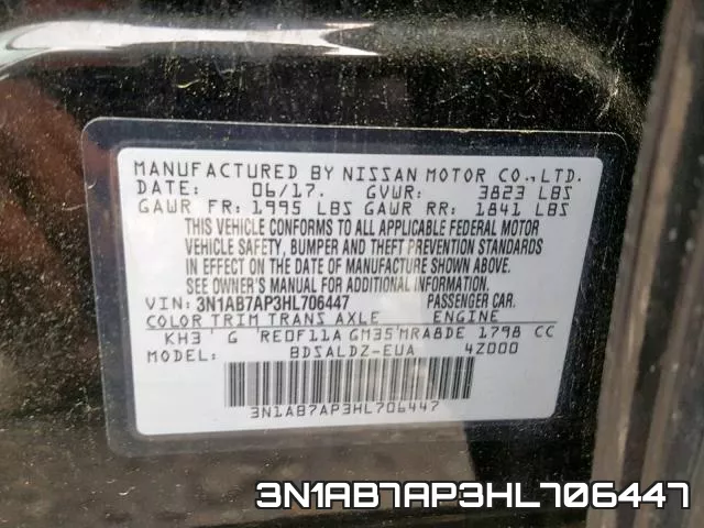 3N1AB7AP3HL706447 фото 2