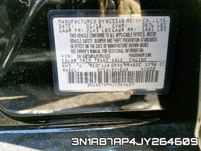 3N1AB7AP4JY264609 фото 2