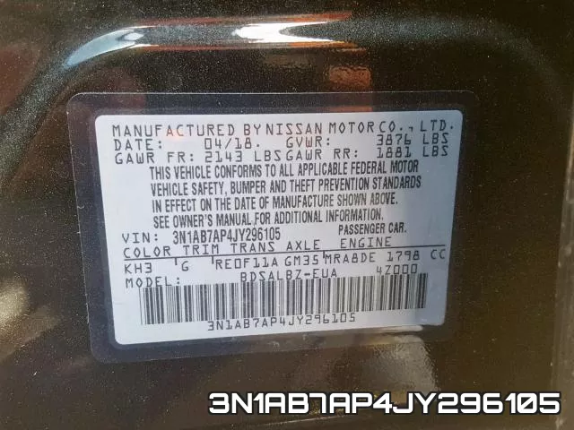 3N1AB7AP4JY296105 фото 2