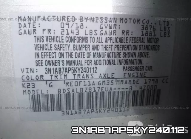3N1AB7AP5KY240112 фото 10