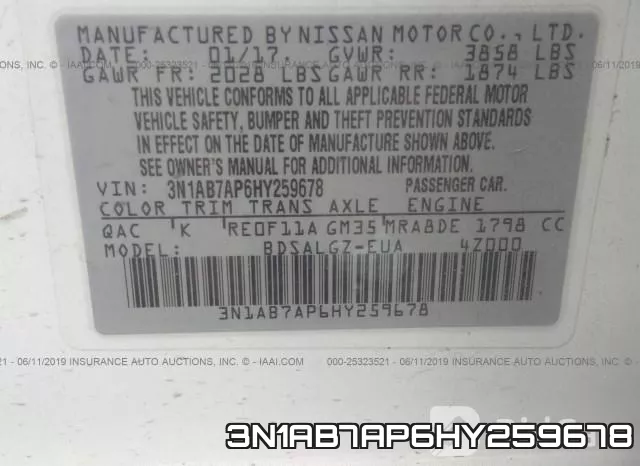 3N1AB7AP6HY259678 фото 10