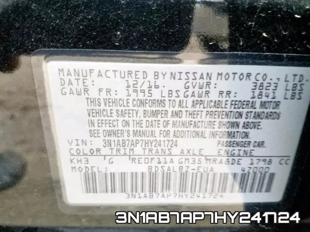 3N1AB7AP7HY241724 фото 2