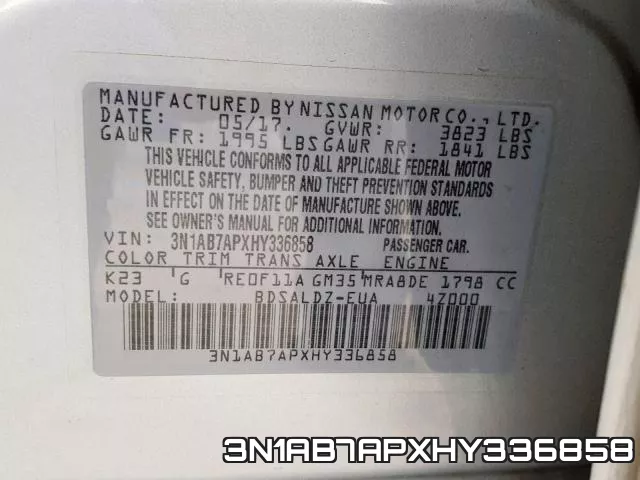3N1AB7APXHY336858 фото 2