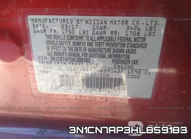 3N1CN7AP3HL859183 фото 10