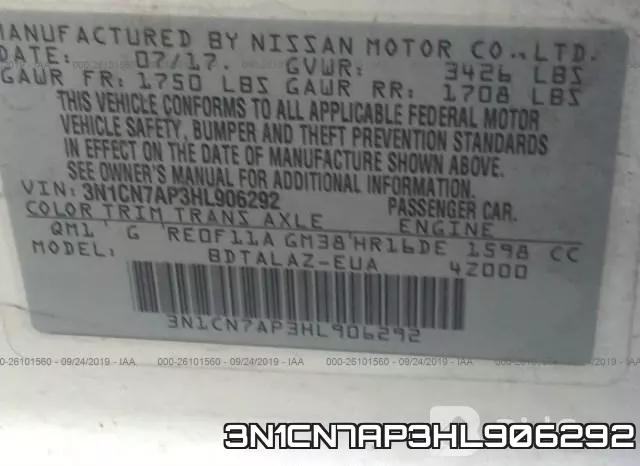3N1CN7AP3HL906292 фото 10