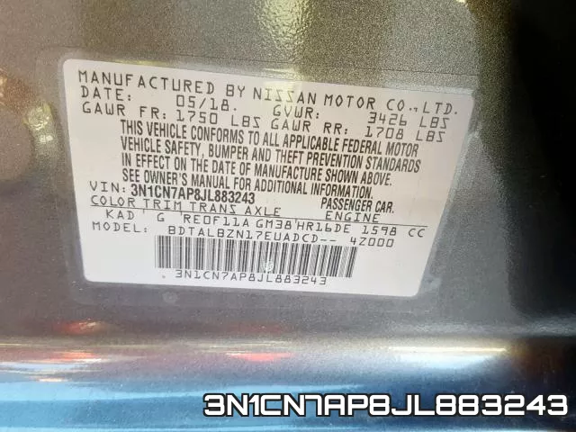 3N1CN7AP8JL883243 фото 2