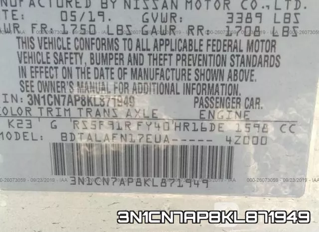 3N1CN7AP8KL871949 фото 10