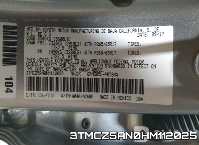 3TMCZ5AN0HM112025 фото 10