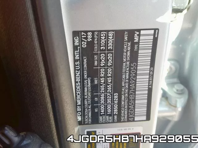4JGDA5HB7HA929055 фото 2