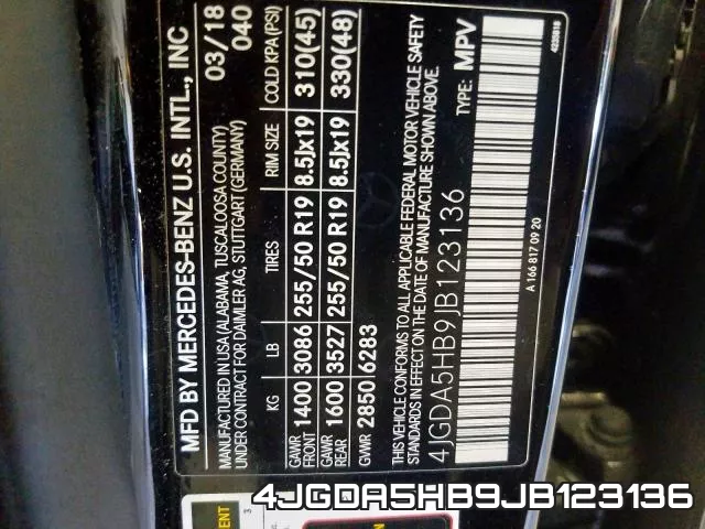 4JGDA5HB9JB123136 фото 2
