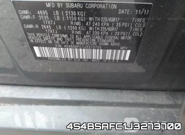 4S4BSAFC1J3273700 фото 10