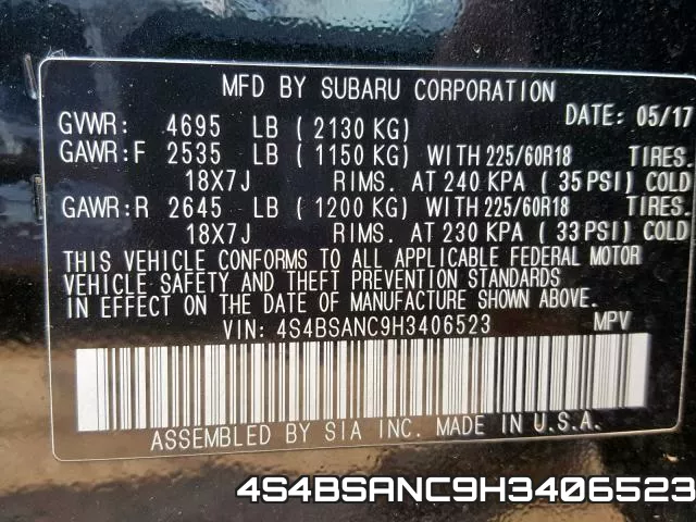 4S4BSANC9H3406523 фото 2