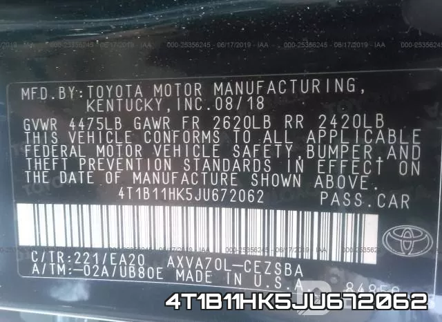 4T1B11HK5JU672062 фото 10
