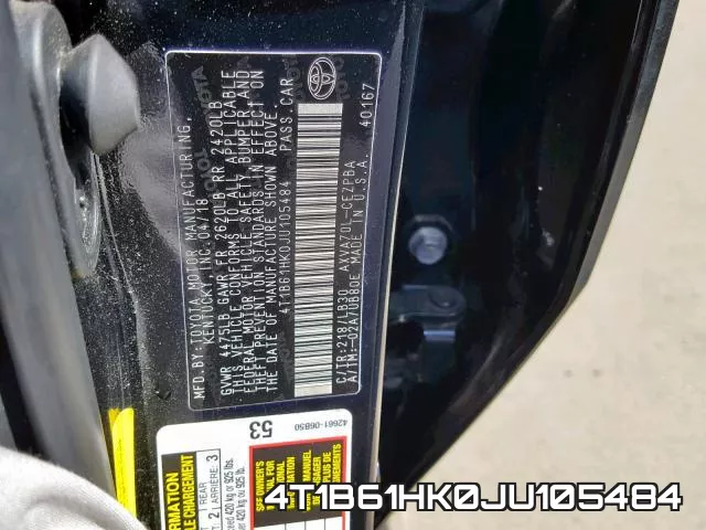 4T1B61HK0JU105484 фото 2