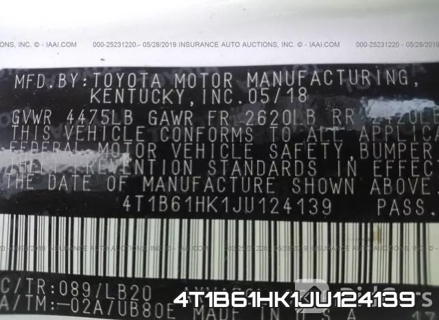 4T1B61HK1JU124139 фото 10
