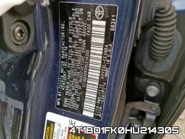 4T1BD1FK0HU214305 фото 2