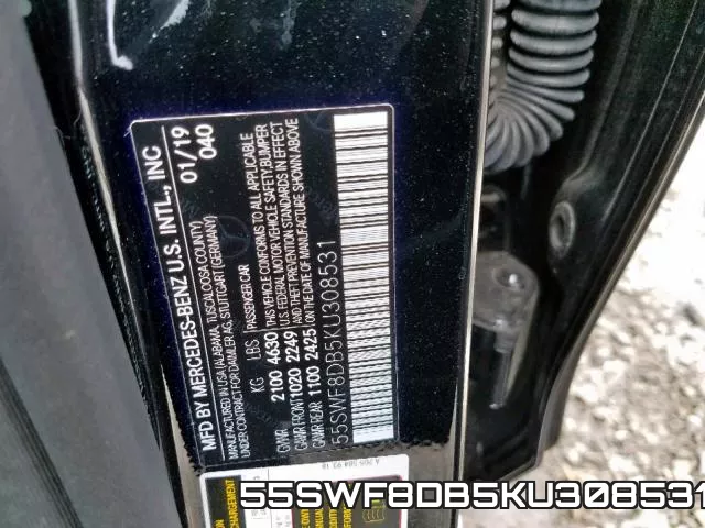 55SWF8DB5KU308531 фото 2