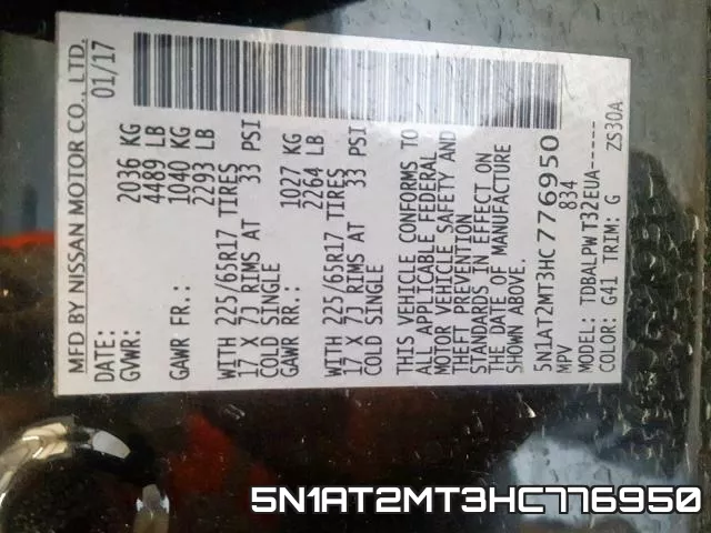 5N1AT2MT3HC776950 фото 2
