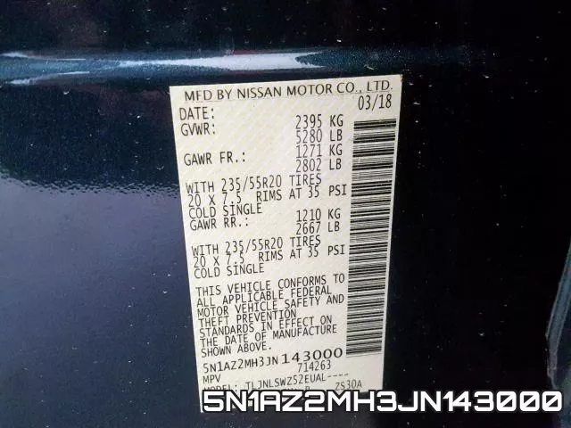 5N1AZ2MH3JN143000 фото 2