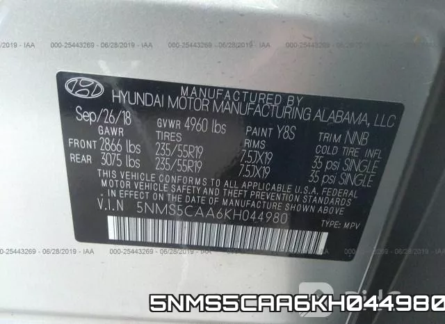 5NMS5CAA6KH044980 фото 10