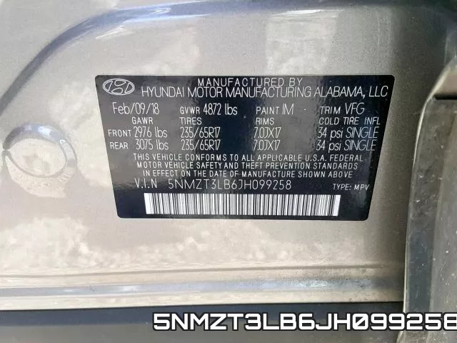 5NMZT3LB6JH099258 фото 2