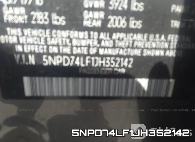 5NPD74LF1JH352142 фото 10