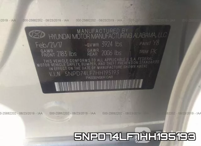 5NPD74LF7HH195193 фото 10