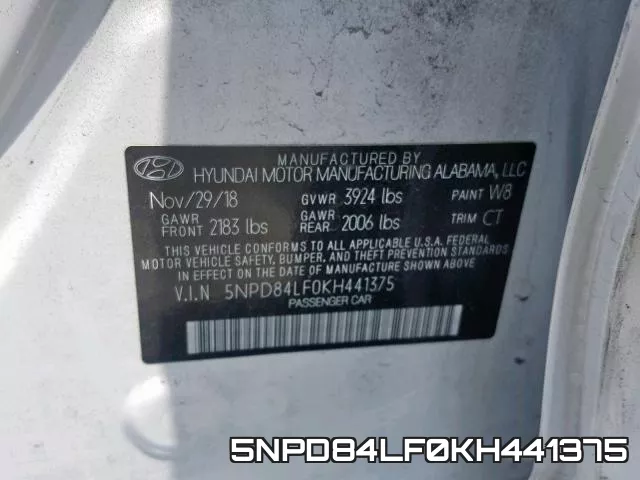 5NPD84LF0KH441375 фото 2