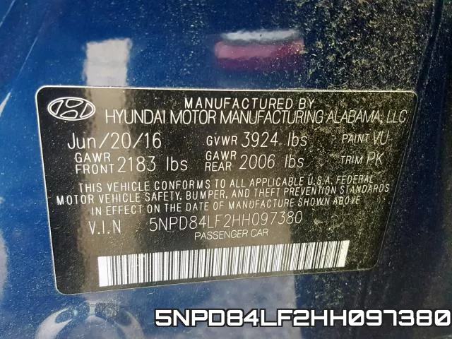 5NPD84LF2HH097380 фото 2