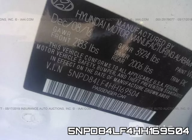 5NPD84LF4HH169504 фото 10